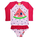 Conjunto Biquíni Infantil Melancia+UV
