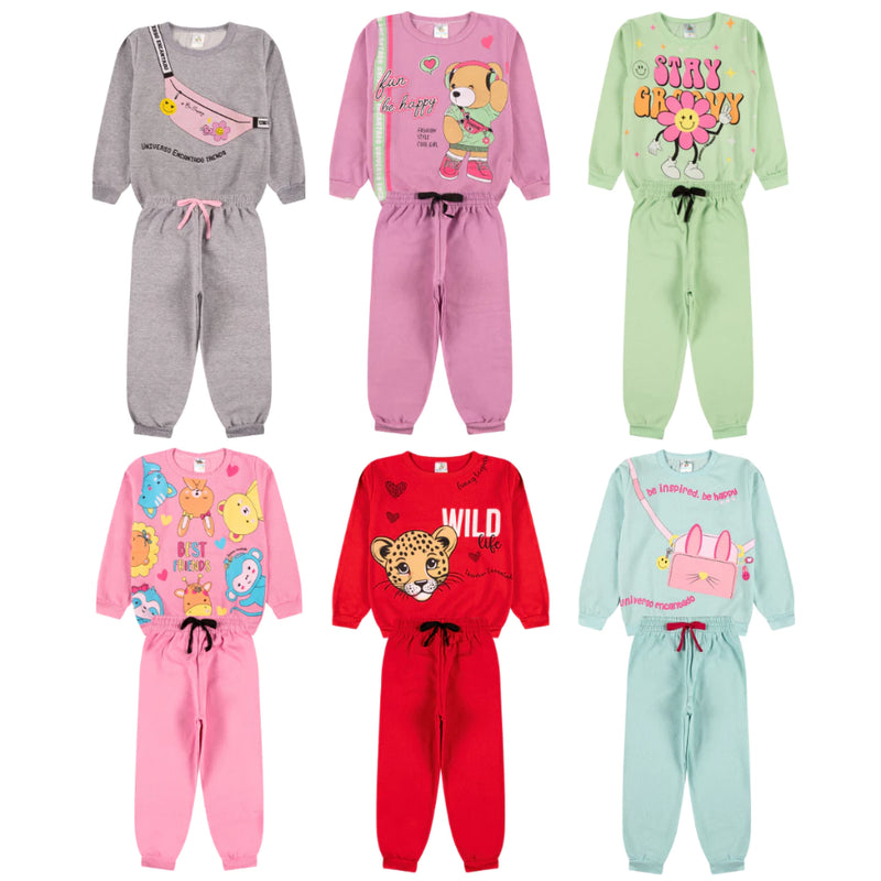 Kit Inverno 12 Peças Moletom Infantil Feminino – LiroKids