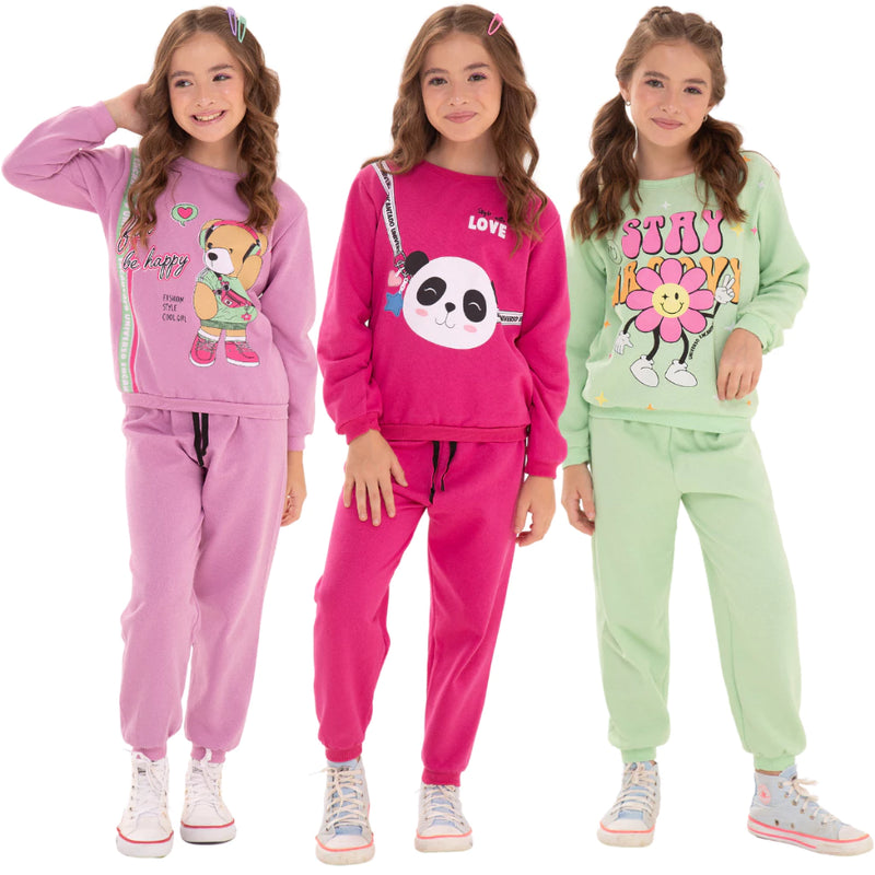 Kit Inverno 12 Peças Moletom Infantil Feminino – LiroKids