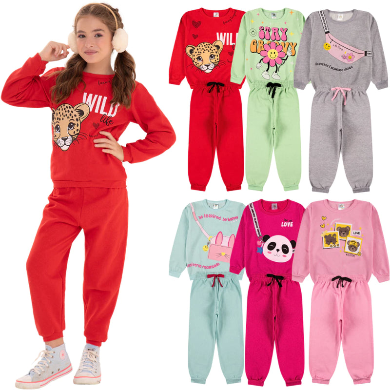 Kit Inverno 12 Peças Moletom Infantil Feminino – LiroKids