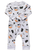 Macacão Bebê Algodão Branco Vaquinha