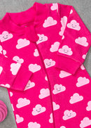 Macacão Bebê Algodão Azul Nuvem