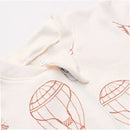 Macacão Bebê Suedine Algodão Creme Balão