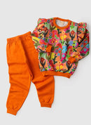 Conjunto Moletom Infantil Feminino Jardim Colorido – Inverno LiroKids